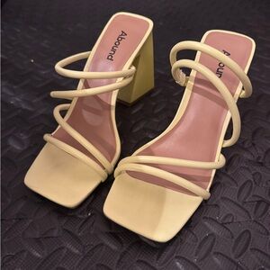 Almost New highlighter yellow sandles